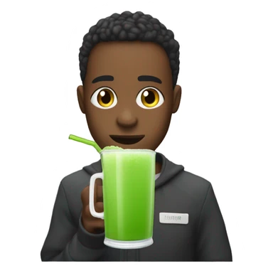 persona bebiendo jugo sticker