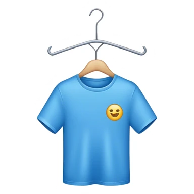 t-shirt on hanger blue sticker