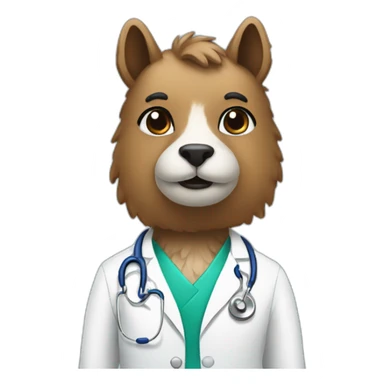 Paca as a doctor sticker