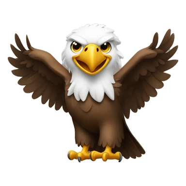eagle with thumbs up and big smile sticker