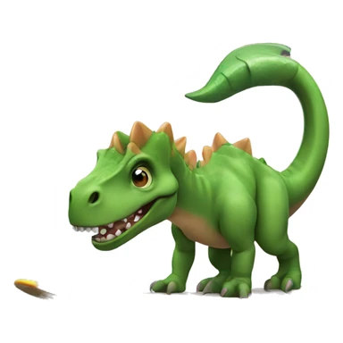 A dinosaur on the surfboard sticker