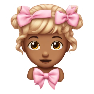 Cute baby pink bows sticker