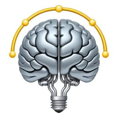 second brain connected to an idea and a task sticker