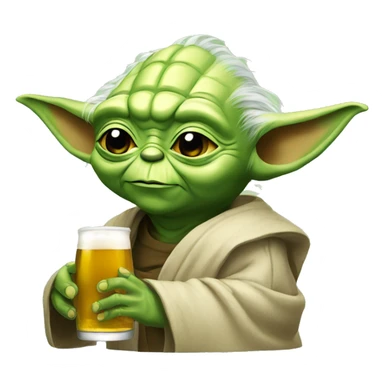 Yoda qui boit de la bière  sticker