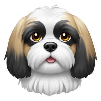 shitzu with black head and white body sticker