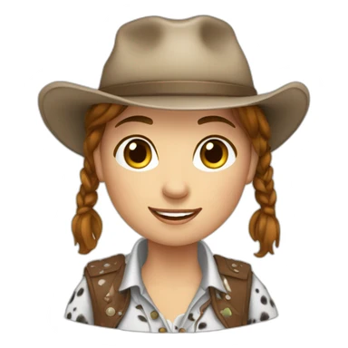 Appaloosa with a brown-haired girl sticker