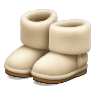 fuzzy ugg slippers light beige sticker
