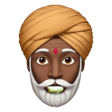 Indian man very very large turban sticker