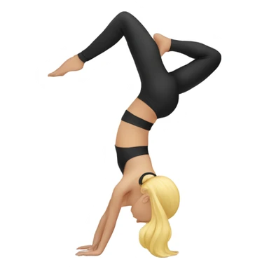 Blonde tattooed woman doing a backbend sticker