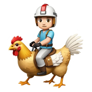 Minecraft chicken jockey from the Minecraft movie sticker