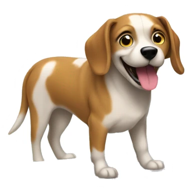 Pet dog hacking on computer  sticker