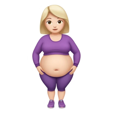 A woman with a big belly sticker