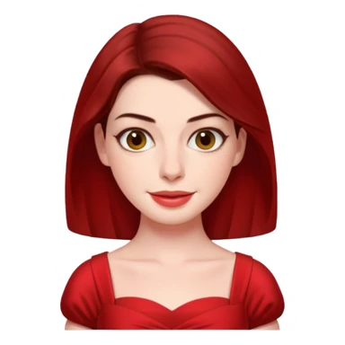 Anne Hathaway in red dress, cute sticker