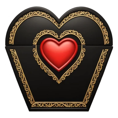 heart with a gothic coffin sticker