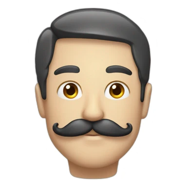 Oreiller avec une moustache sticker