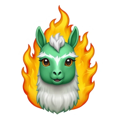 Encendedor verde con fuego sticker