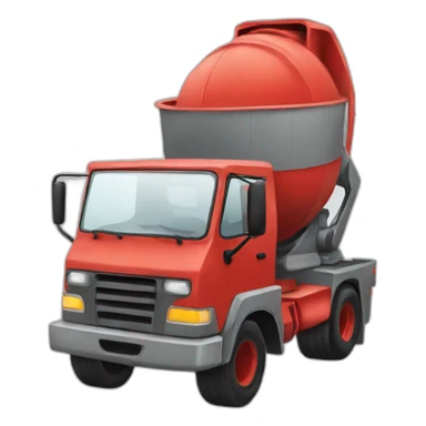 Red Concrete mixer sticker
