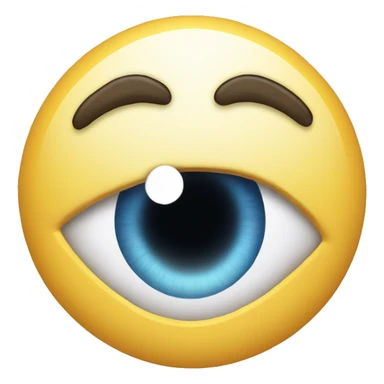 eye roll with smirk mouth sticker