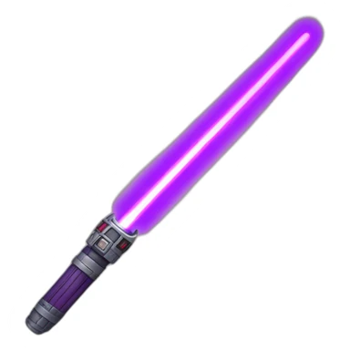 A lightsaber with a violet beam sticker