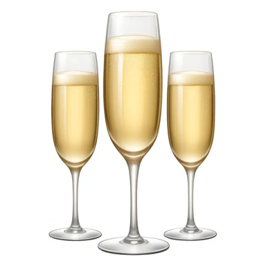 three tier tall tower made of coup champagne glasses sticker