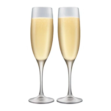 Two black champagne flutes cheering sticker