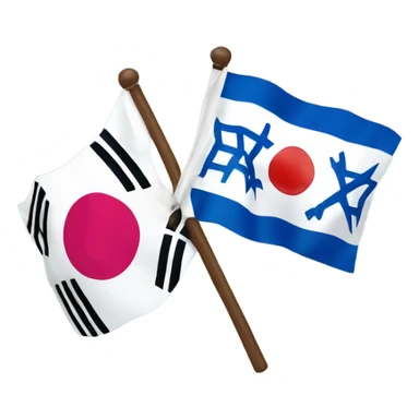 Korea and Israel flags sticker