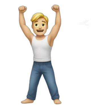 Homme un Bras tendu vers le ciel sticker