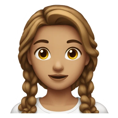 Girl with highlights brown hair pretty face  sticker