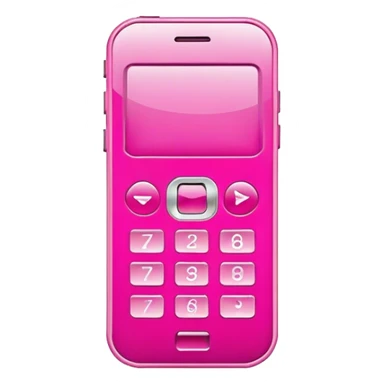 pink mobile phone icon sticker