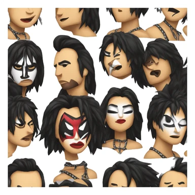 The rock band kiss in makeup sticker