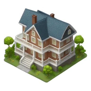 3d-isometric-Mansion-Home sticker