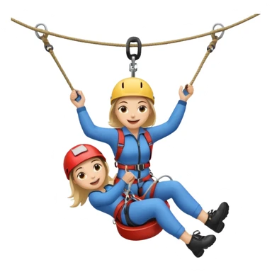 zip line emoji girl sticker