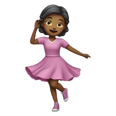 girl doing a curtsy sticker