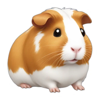 Guinea pig holding hart sticker