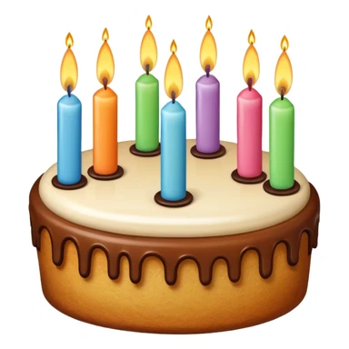 cake with six candles sticker