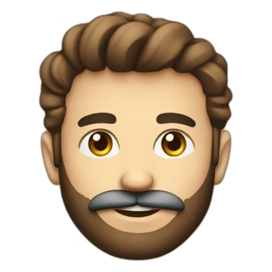 Calvo con barba y letras Tineo sticker