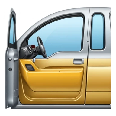 car door open from front view sticker