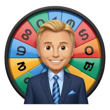 Wheel of Fotune tv pat sajak sticker