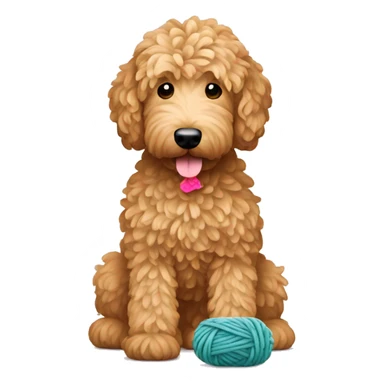 goldendoodle crocheting sticker