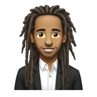 Lewis Hamilton with dreads  sticker
