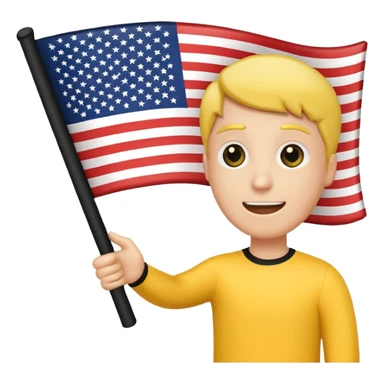 Black and yellow American flag sticker