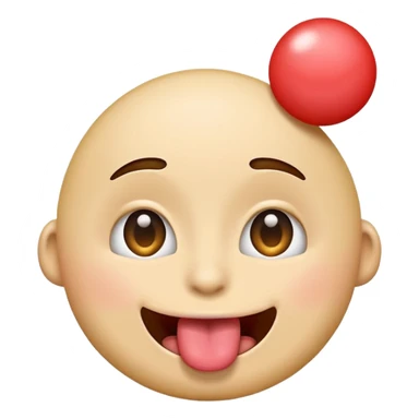 emoji with eyes rolling upward with tongue sticking towards the top  sticker