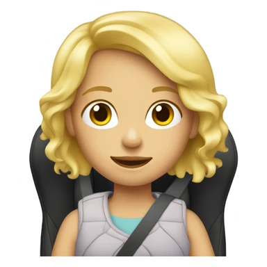 blonde girl in car interior sticker