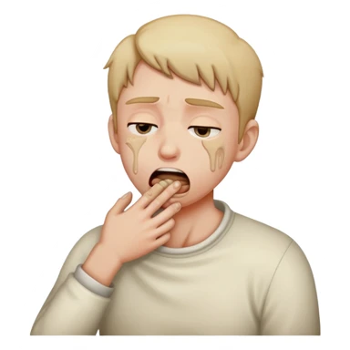 person choking themselves sticker