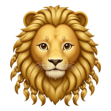 lion with braids sticker