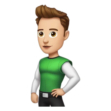 elon musk as a powerpuff girl sticker