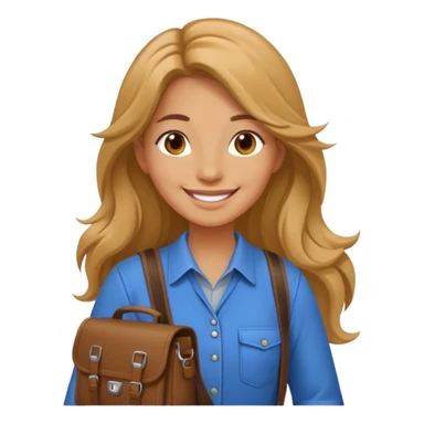 long haired courier woman sticker