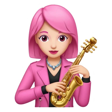 pink musician woman  sticker
