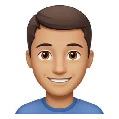 clean shaven, short hair, brown eyes, no glasses, medium skin, smiling man sticker