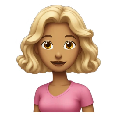 Femme qui tient un gros coeur sticker